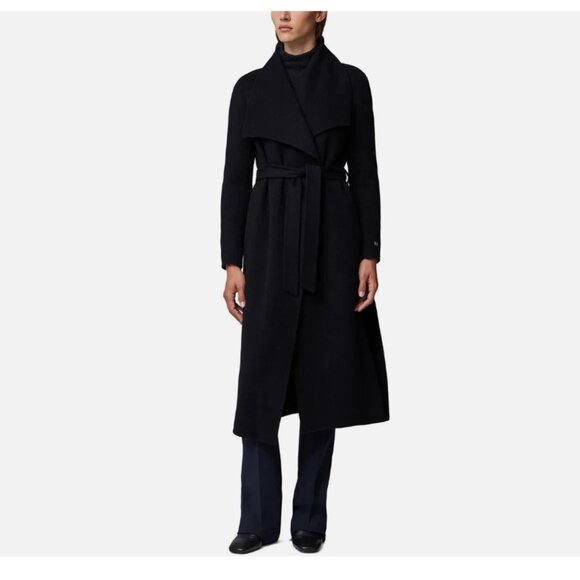 Soia & Kyo Britta-U Double Face Wool Wrap Coat - Picture 1 of 13